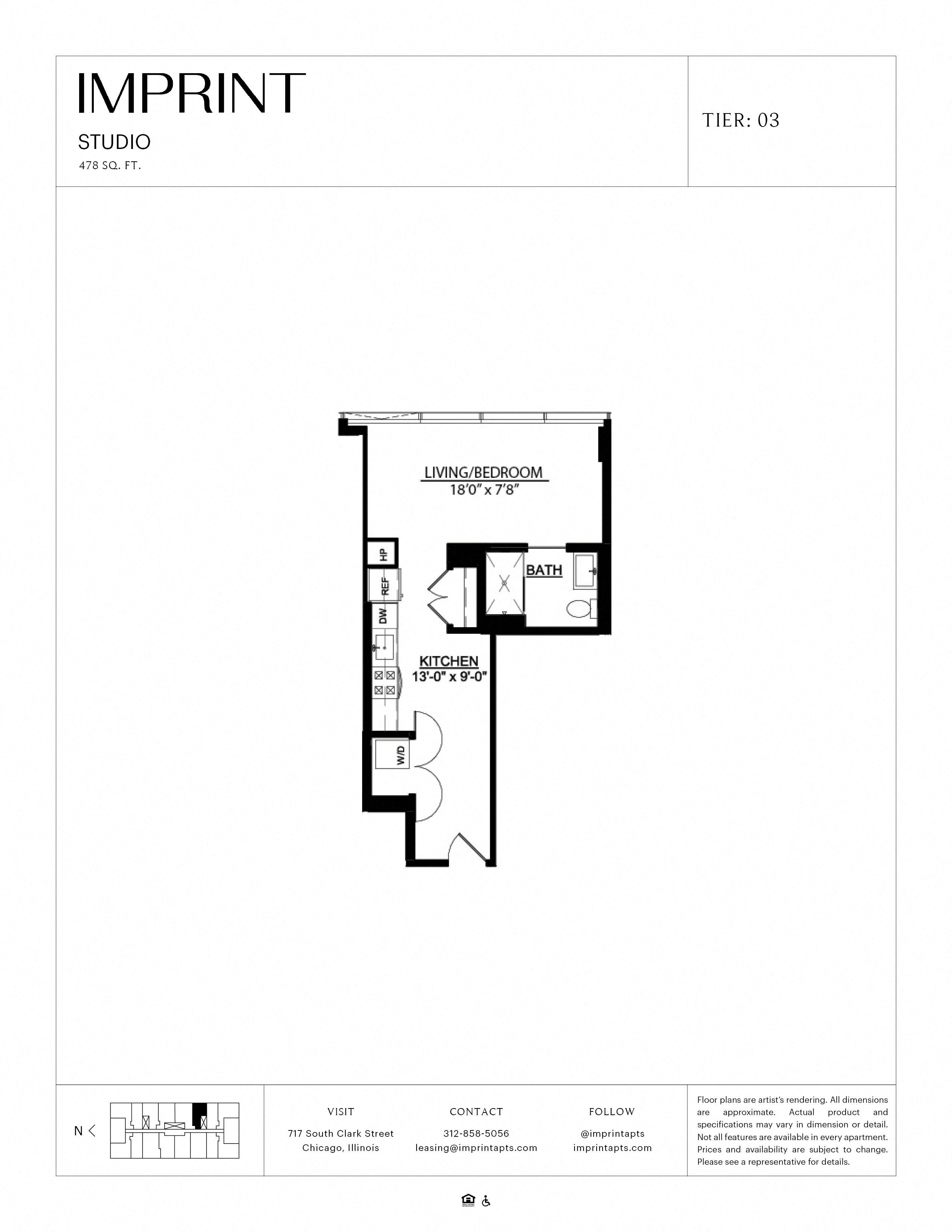 Studio A Floorplan
